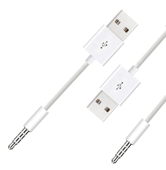 Sidiyang USB Power Charger and Sync Data Cable,2-Pcs Compatible for iPod Shuffle Charger Cable Compatible for iPod Shuffle 3rd 4th 5th Generation