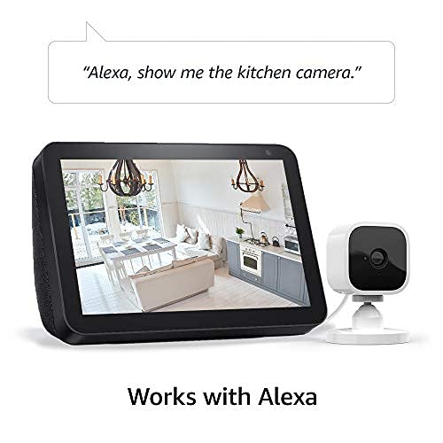 Blink Mini - Compact indoor plug-in smart security camera, 1080p HD video, night vision, motion detection, two-way audio, easy set up, Works