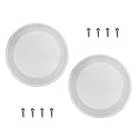 SYCZIOHU 2-Pack 8 Inch Round Ceiling Speaker Grilles White Decorative Mesh Cover with Screws for Home Speaker Protector Decorative Cover