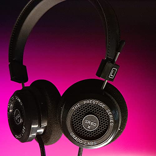 GRADO SR60x Prestige Series Wired Open-Back Headphones - Dynamic Over-Ear Headphones with 44mm Drivers, Lightweight Build, Hand-Assembled in Brooklyn…