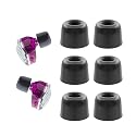 Klowcok Memory Foam Replacement IEM Eartips for KZ ZS10 Pro X ZSN, Ultimate Comfort, Secure Fit, 3 Pairs Black (Large)