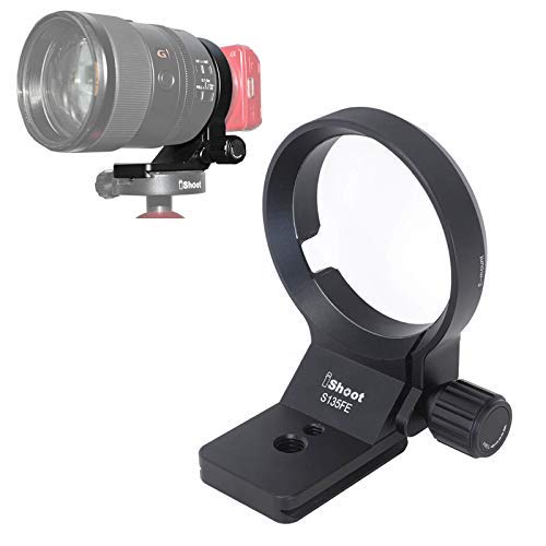 CNC Machined Aviation Aluminum Camera Lens Collar Holder Tripod Mount Ring for Sony FE 135mm f/1.8 GM Lens SEL135F18GM, Built-in Arca Type 55mm Quick