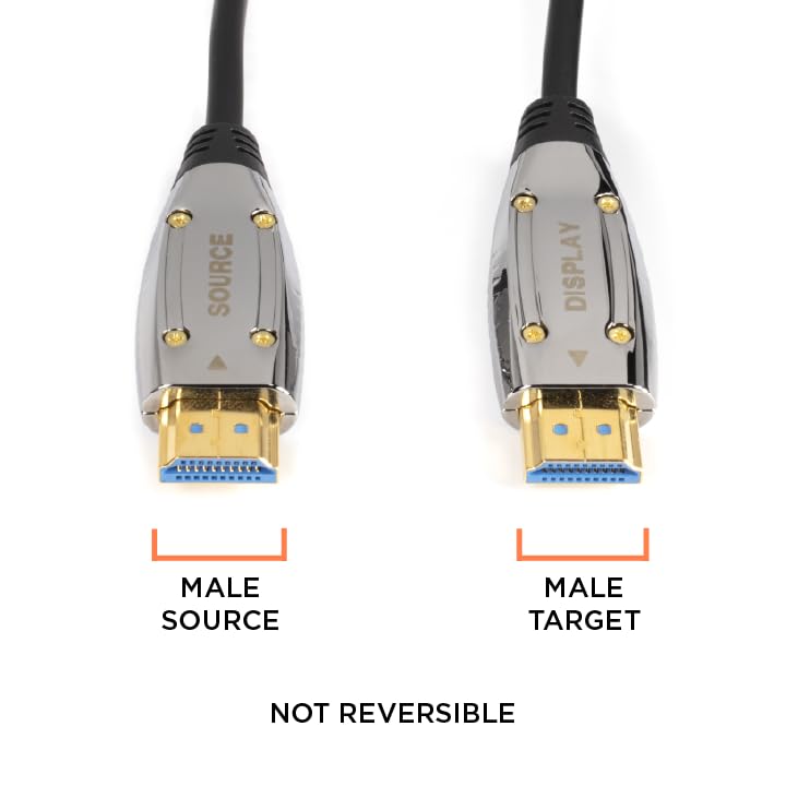 THE CIMPLE CO 150 Feet, 4K Fiber Optic HDMI Cable, Ultra High Speed Fiber Optic 18Gbps 4K @ 60Hz, 4:4:4 HDR, HDCP, ARC, 3D and More - Hybrid HDMI