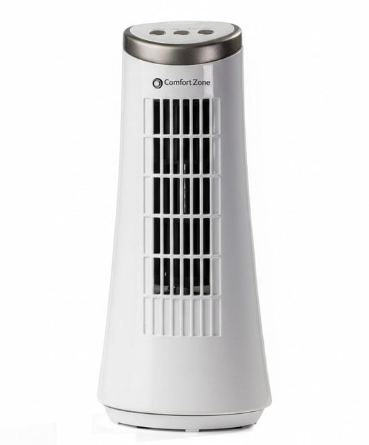 Comfort Zone 12-Inch Oscillating Desktop Tower Fan