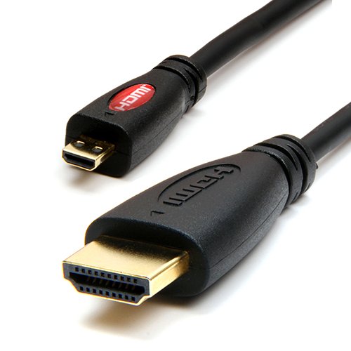 Cmple - High Speed Micro HDMI to HDMI Cable (10 Feet) for Digital Devices - Gold Plated
