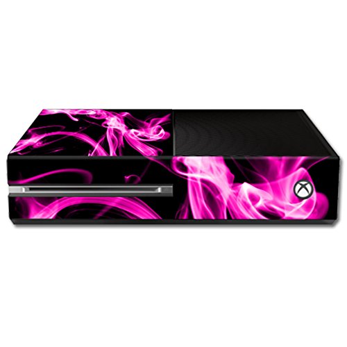 MightySkins Skin Compatible with Microsoft Xbox One - Pink Flames | Protective, Durable, and Unique Vinyl Decal wrap Cover | Easy to Apply, Remove