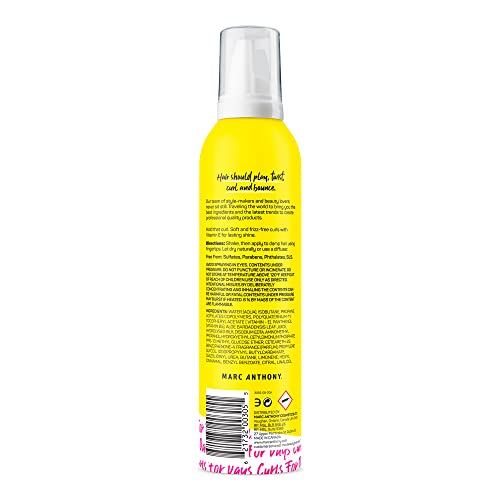 Marc Anthony Strictly Curls Styling Foam – Extra Hold Curl Enhancing Mousse with Vitamin E & Silk Proteins, Anti-Frizz, Sulfate-Free