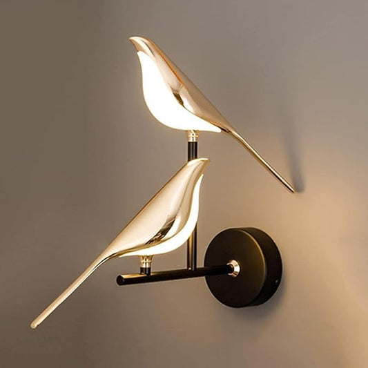 Modern Bird Light Wall Sconces Bird Lamp Shade Bedroom Bedside Living Room Rotatable Adjustable Art Deco LED Wall Light Magpie TV Background Luxury