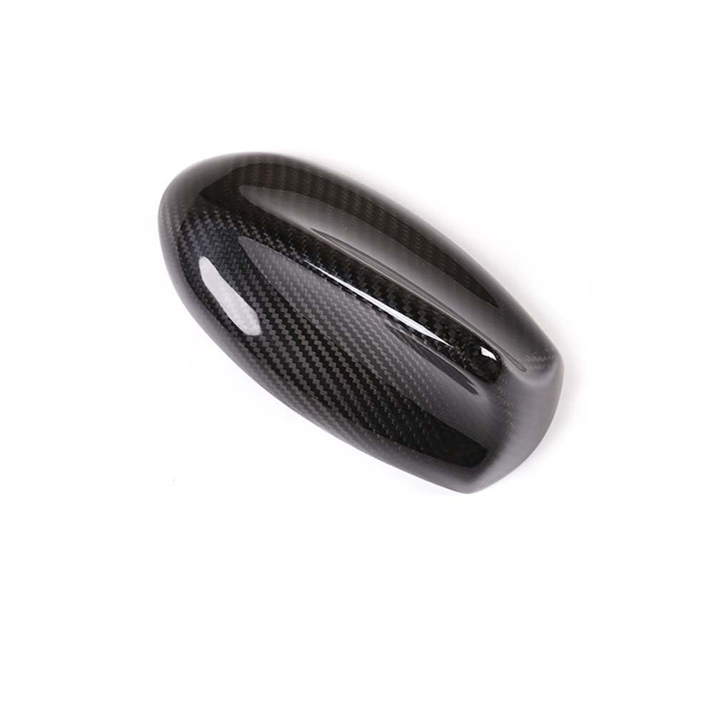 Real Carbon Fiber Car Roof Shark Fin Antenna Cover Radio Signal Base Caps Trim fit for Alfa Romeo Giulia Stelvio Accessories (Black)