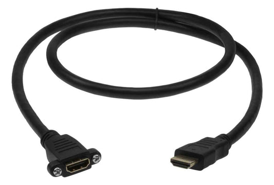 1ft Panel Mount HDMI Cable with Hi-Speed Ethernet v1.4