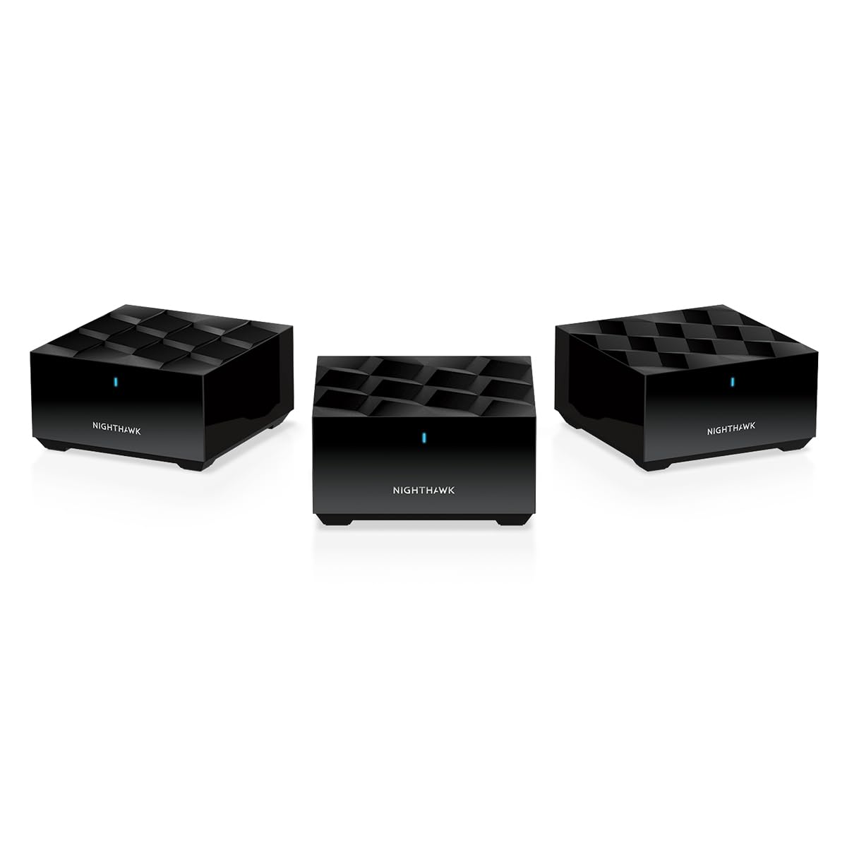 NETGEAR Nighthawk Tri-Band Whole Home Mesh WiFi 6 System (MK73S) - Router + 2 Satellite Extenders - 3Gbps Speed - Coverage up to 4,500 sq. ft., 25