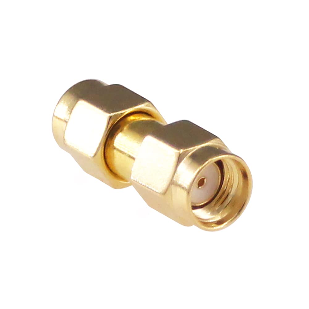 RFaha 6pcs Antenna Adapter RPSMA Male to RP-SMA Male Connector Splitter Converter for Wi-Fi Antenna Radio FPV Drone(F11-6)