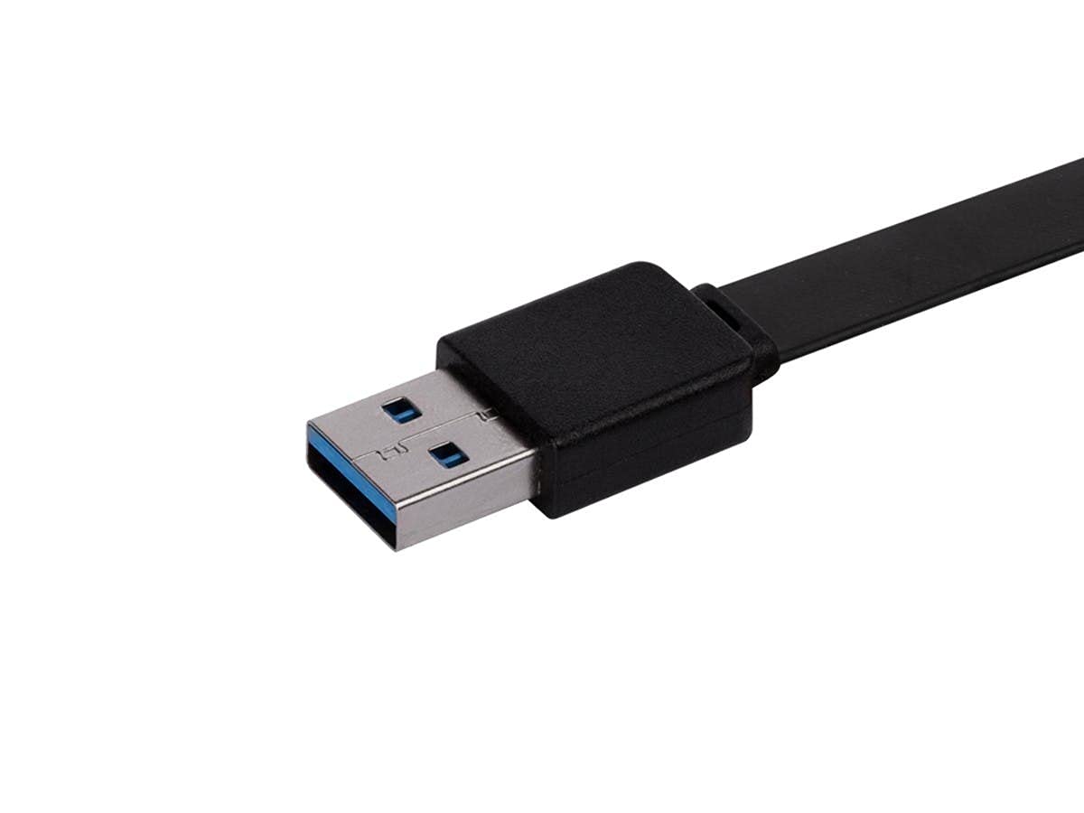 Monoprice Flat USB Type-C to Type-A 3.2 Gen1 Charge and Sync Cable - 5Gbps, 3 Amp Charging, Reversible Connector, Resists Tangling, Compatible