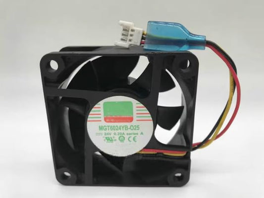 MGT6024YB-O25 DC 24V 0.20A 60x60x25mm 6cm 3-Wire Inverter Cooling Fan