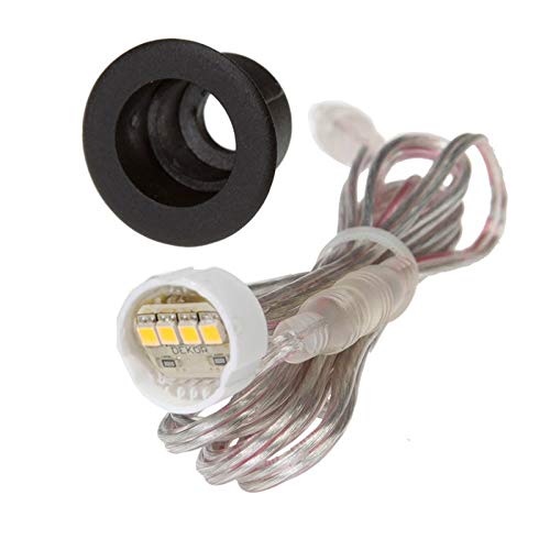 DEKOR LED Recessed Stair Lights Step Lighting for Indoor Outdoor Use (Dark Copper Vein, Add-On 4 Pack)