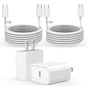 [Apple MFi Certified] iPhone Air/17 Charger,USB C Fast Charging 2Pack 20W Apple Charger Type C Block 6FT USB C to C Woven Cable for iPhone 17 Pro