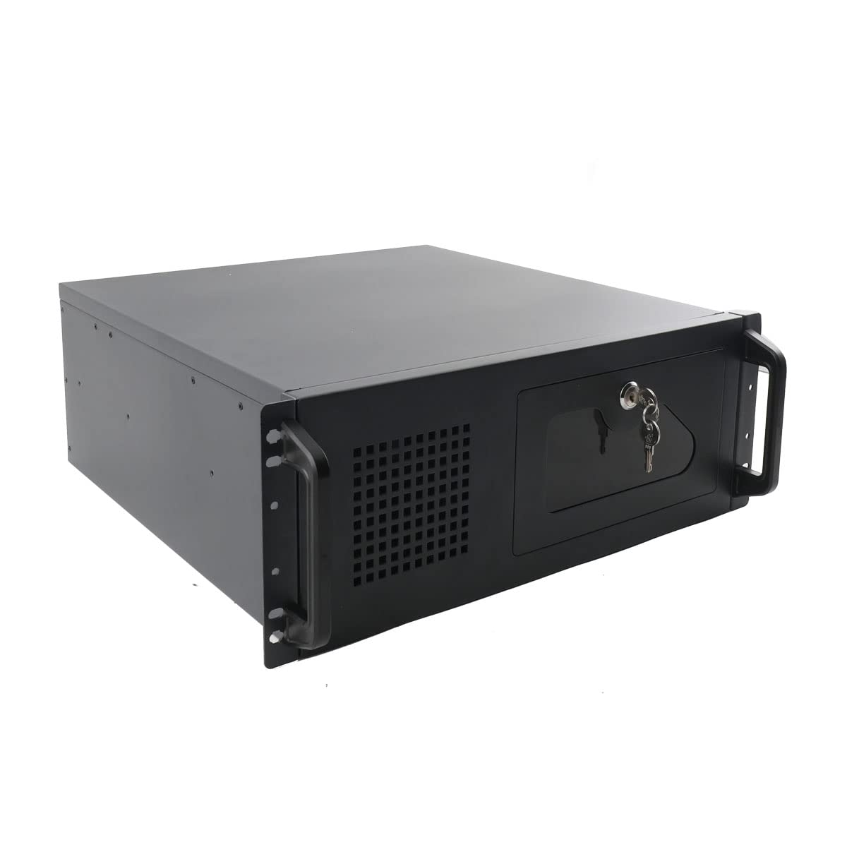 4U Server Case Rack Mount, 7X3.5 + 2X 5.25 HDD, 4U Server Chassis with 3 Pre-Installed Fans | 8 HDD Bays, Security Lockable Computer Cases for Home
