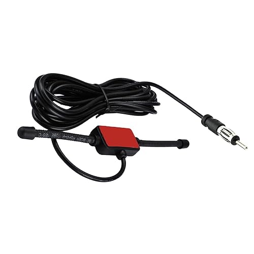 Supmory Universal Stereo AM/FM Radio Antenna - Hidden Patch Truck Car Radio Antenna - 10ft DIN Plug