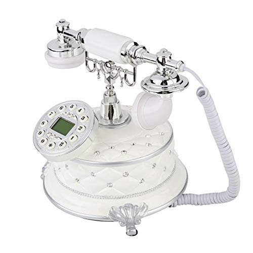 Retro Antique Telephone, FSK/DTMF Dual System Classic Digital Vintage Landline Telephone with Incoming Call Display & One-Touch Redial Function