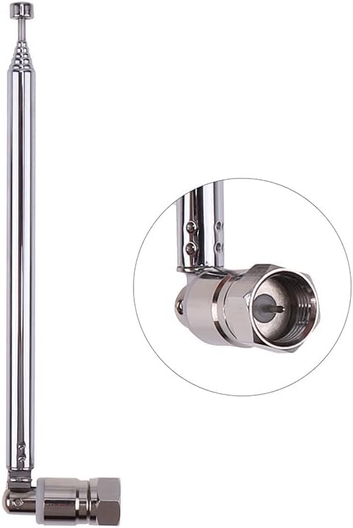 FM Antenna Telescopic, 120cm Telescopic Antenna Replacement F Plug DAB FM Radio AM Car Audio