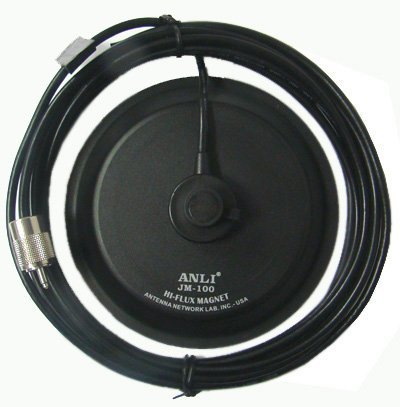 Heavy Duty SO-239 5" Antenna Magnet Mount w/ 15ft Cable - ANLI JM-100UHF