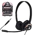 Sonitum Headset with Microphone - Noise Canceling Computer Headset for Office, Meetings, Chat- Comfortable Over-Ear PC Headphones with Rotating Mic…