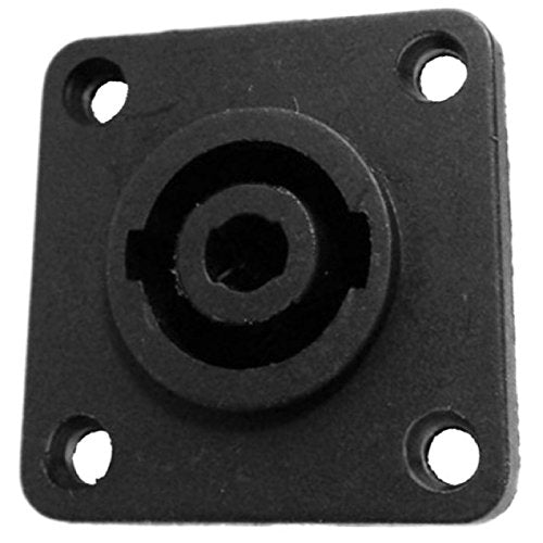CESS Speaker Jack Twist Lock 4 Pole Square (Rectangle) - Speakon Female Socket Panel/Chassis Mount - Compatible with Neutrik Speakon NL4MP, NL4MPR