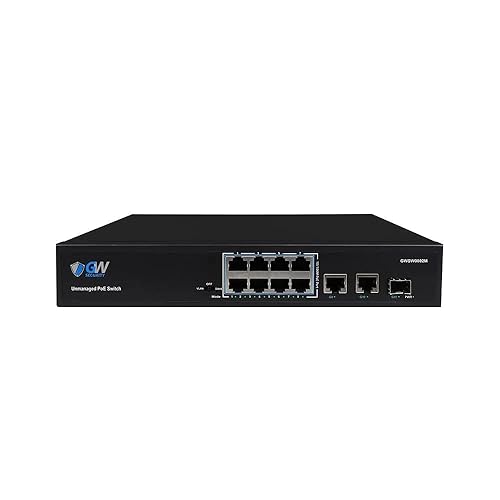 GW Security 8 x 100Mbps PoE Ports with 2 x 1000Mbps Uplink and 1 x 1000Mbps SFP Ports (GWSW0802M)