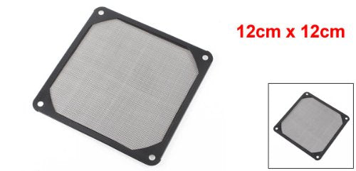 uxcell® Aluminum PC Cooler Fan Dustproof Meshy Filter 12cm x 12cm Black