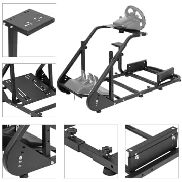 Marada Racing Cockpit Frame Suitable for G25 G27 G29 G920 Without Wheels Pedals and Real Racing Seat Driving Simulator Cockpit with Capacity 220LBS