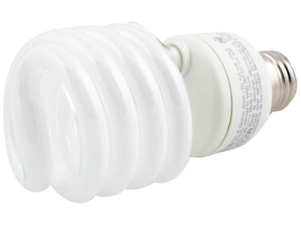 TCP 23W Cool White Spiral CFL Bulb, E26 Base