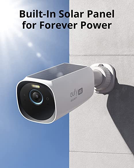 eufy Security eufyCam 3-Cam Kit,Security Camera Outdoor Wireless,4K Camera with Integrated Solar Panel,Forever Power,Face Recognition AI,Expandable