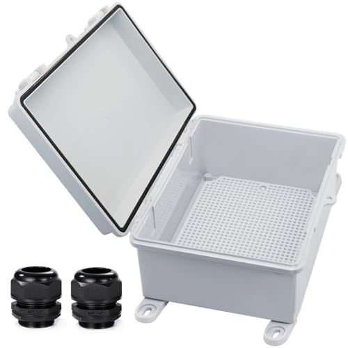 YETLEBOX Waterproof Outdoor Electrical Box Junction Box Weatherproof IP67 ABS Plastic Enclosure Switch Router Project Box with Mounting Plate