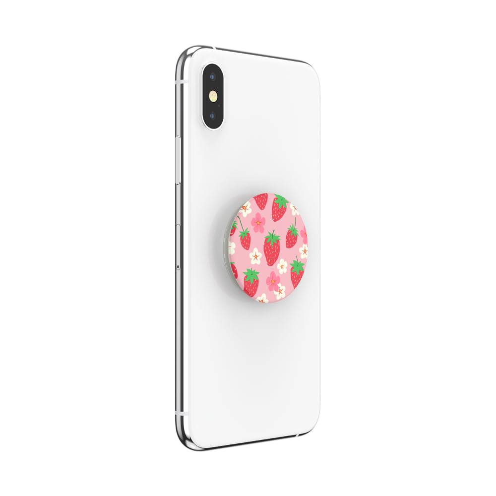PopSockets Adhesive Phone Grip, Holder, Phone Stand, Strawberry - Berry Bloom