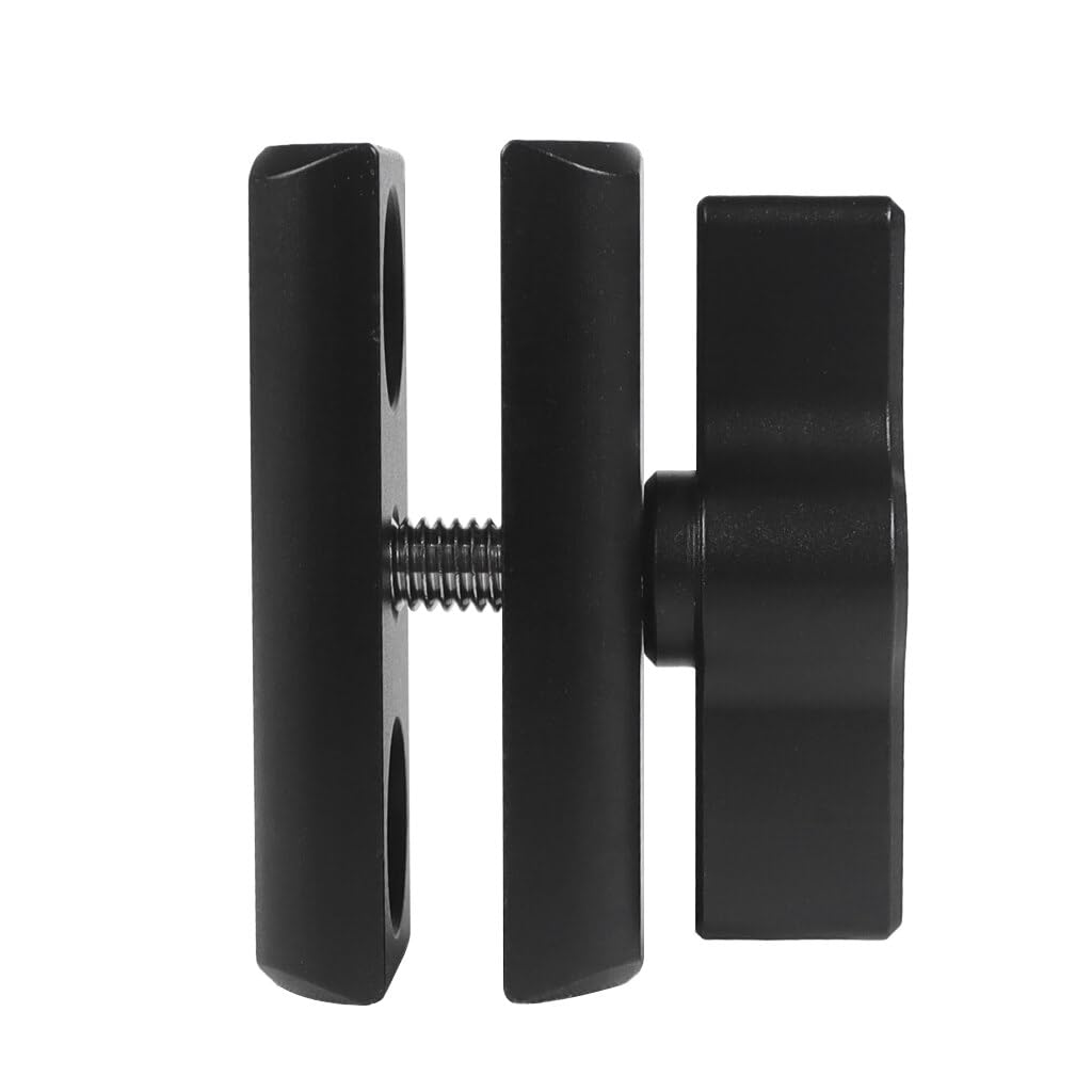 NovelGoal Aluminum Alloy Double Socket Arm for 17mm Ball Head Holder Mount Clamp Compatible with RAM Bicycle Motorcycle Camera Extension Arm