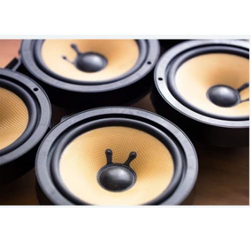 Fielect 4Pcs 11.4inch/290mm Rubber Speaker Edge Surround Rings Replacement Kit for Speaker Repair or DIY Black