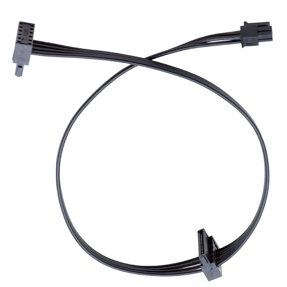 Furlet 5mm ATX Mini 4 Pin to 2 SATA HDD Power Cable Daisy Chain Power Compatible with Lenovo Ideacentre 510S,Thinkstation P330,IdeaCentre