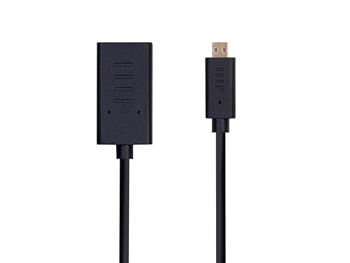 Monoprice 4K Small Diameter High Speed HDMI Female to Micro HDMI Male Passive Cable - 6 Inch - Black | 4K@60Hz, 18Gbps, 40AWG, Compatible with Gopro