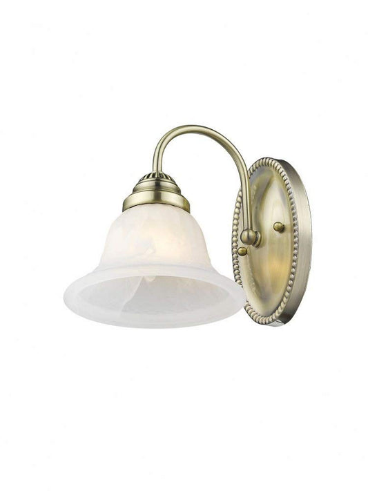 Livex Lighting 1531-01 Edgemont 1-Light Bath Light, Antique Brass