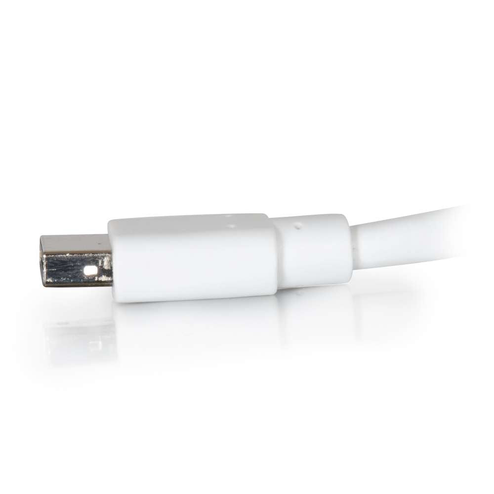 C2G Mini Display Port Cable, Male to Male, White, 10 Feet (3.04 Meters), Cables to Go 54412