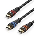 BlueRigger 4K HDMI Cable 6FT- 3 Pack, (8K 60Hz HDR, HDCP 2.3, High Speed 48Gbps)