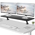 VIVO Black Clamp-on Large 40 inch Ergonomic Desk Shelf, Dual Computer Monitor and Laptop Riser Stand - Desk Organizer for 2 Screens STAND-SHELF40B