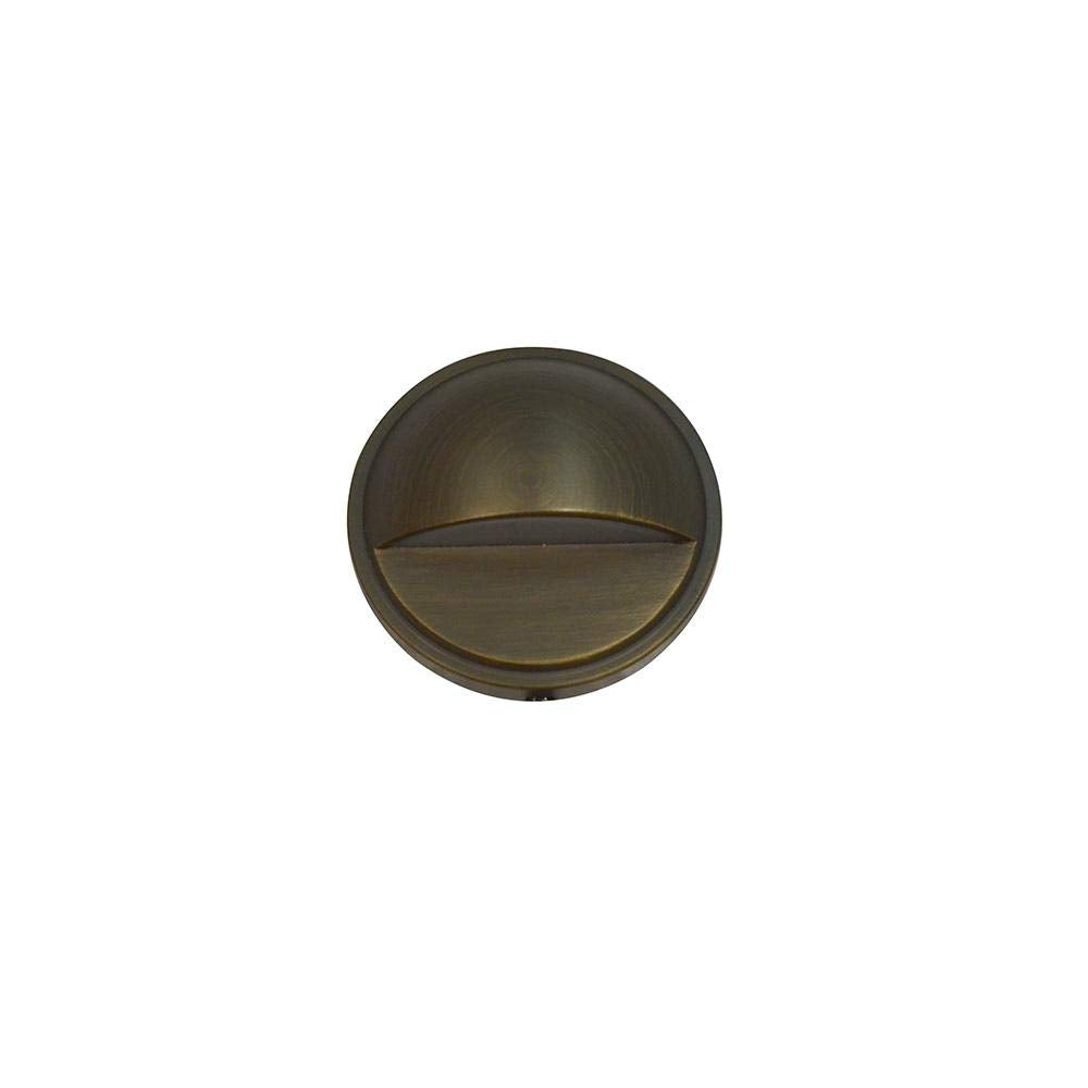 2-Watt Brass Outdoor Integrated LED 2700K White Warm Landscape Deck Light