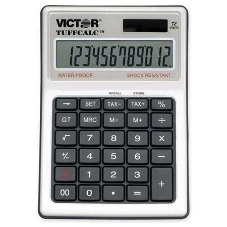 Victor 99901 Tuffcalc Calculator - 12 Character[s] - LCD - 1.8 X 4.6 X 6.5 - White (VCT99901) WLM