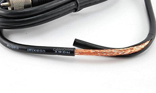 MPD Digital Cablesonline 100ft RG8x Coax Uhf (PL259) Male to Male 50 Ohm Antenna Cable - R-U100