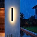 Outdoor Wall Light LED Long Wall Sconce 11.82in Ip65 Waterproof Black Modern Outdoor Lights 3000k 9W Metal Exterior Light Fixture for Porch Light