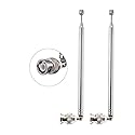 POBADY 2PCS BNC Male Connector Telescopic Antenna 7 Sections VHF UHF 68.5cm/27IN Telescopic BNC Plug Antenna for CB Radio Police Scanner Ham Radio Two