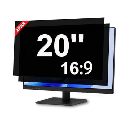 J J-Dream [2 Pack] 20 Inch Privacy Screen for Computer Monitor Blue Light Screen Protector Anti Glare Anti-Scratch Monitor Privacy Shield Screen 20