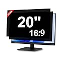 J J-Dream [2 Pack] 20 Inch Privacy Screen for Computer Monitor Blue Light Screen Protector Anti Glare Anti-Scratch Monitor Privacy Shield Screen 20