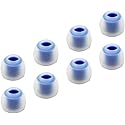 8pcs (CL-BL)- Small (S) Replacement Set Eartips Earbuds for in Ear Earphones with 6.4mm to 7.4mm Nozzle Attachment